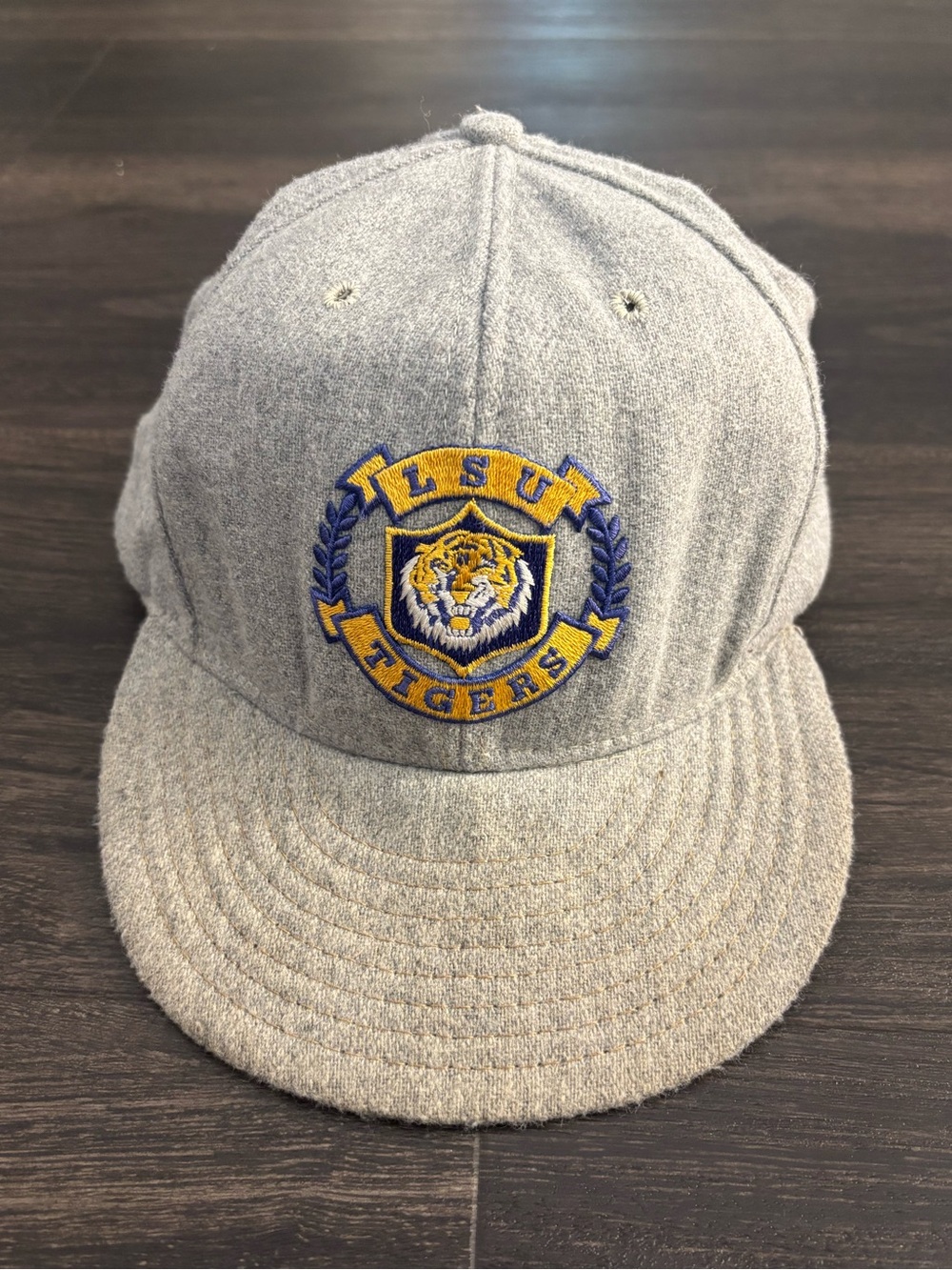 Vintage LSU Tigers Grey Wool Snap Back Hat